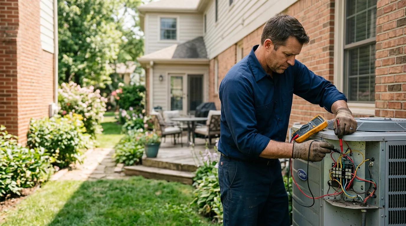 HVAC technician working near Plover, WI